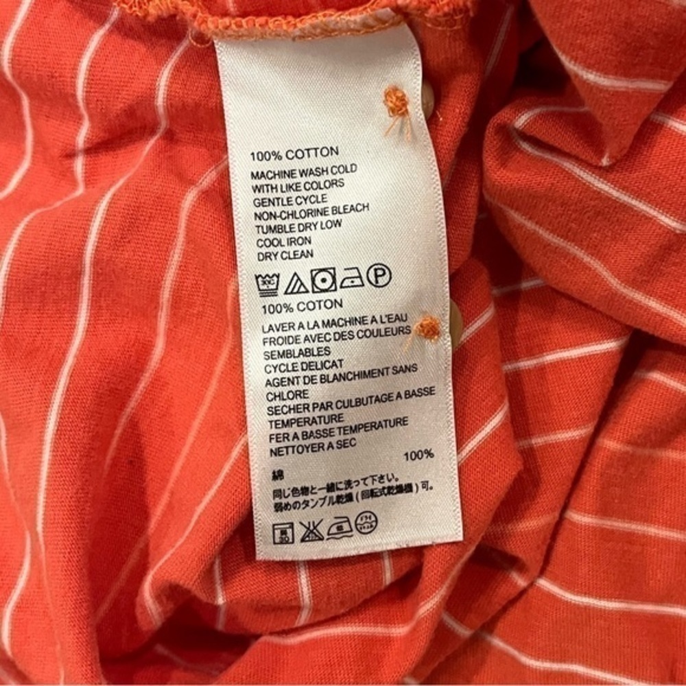 Tommy Bahama striped coral, orange polo shirt short sleeve XL - Picture 2 of 6